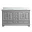 Meuble-lavabo double autoportant de 60 po avec pierre artificielle entièrement assemblé-126271385
