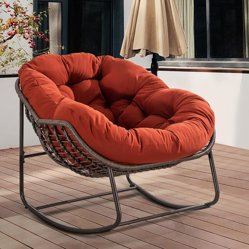 Chaise berçante Sazmin, Orange