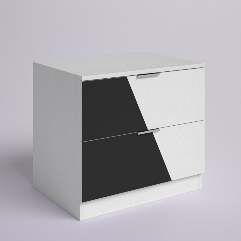 Table de chevet 2 tiroirs Anastatius Alyisa