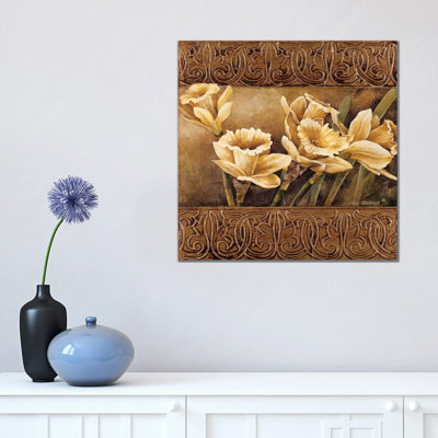 Golden Daffodils II by Linda Thompson - Wrapped Canvas Gallery-Wrapped Canvas Giclée