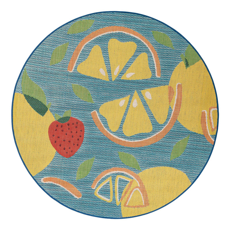 Indoor / Outdoor Rug, Round 6'1"