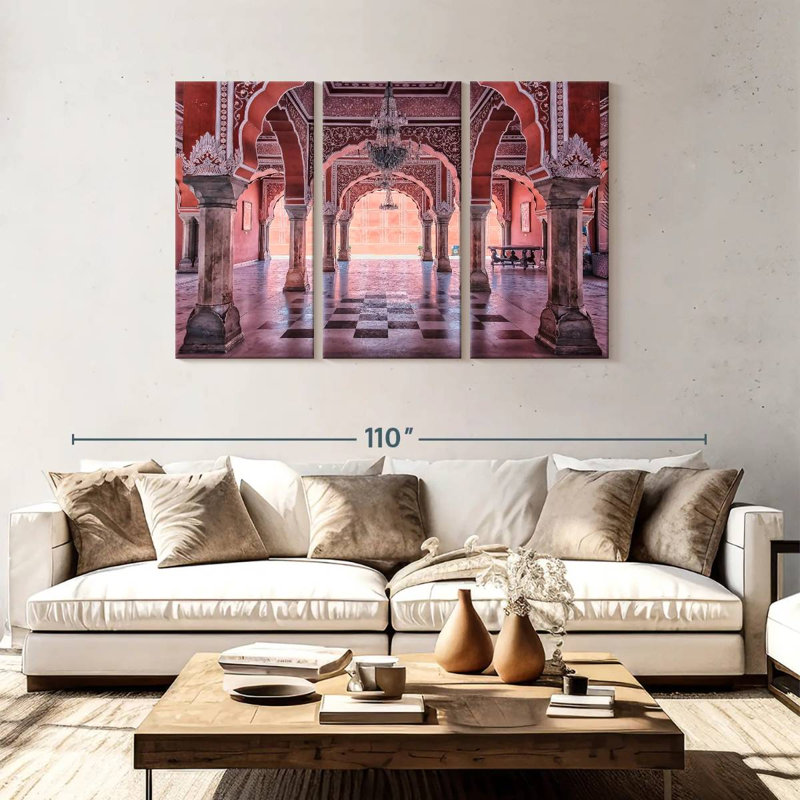 Arches du palais de Sebbie Jaipur, H 48 po x l 74 po