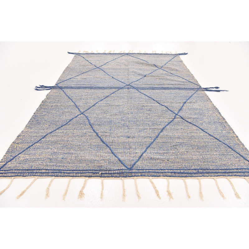 Tapis bleu Oliver