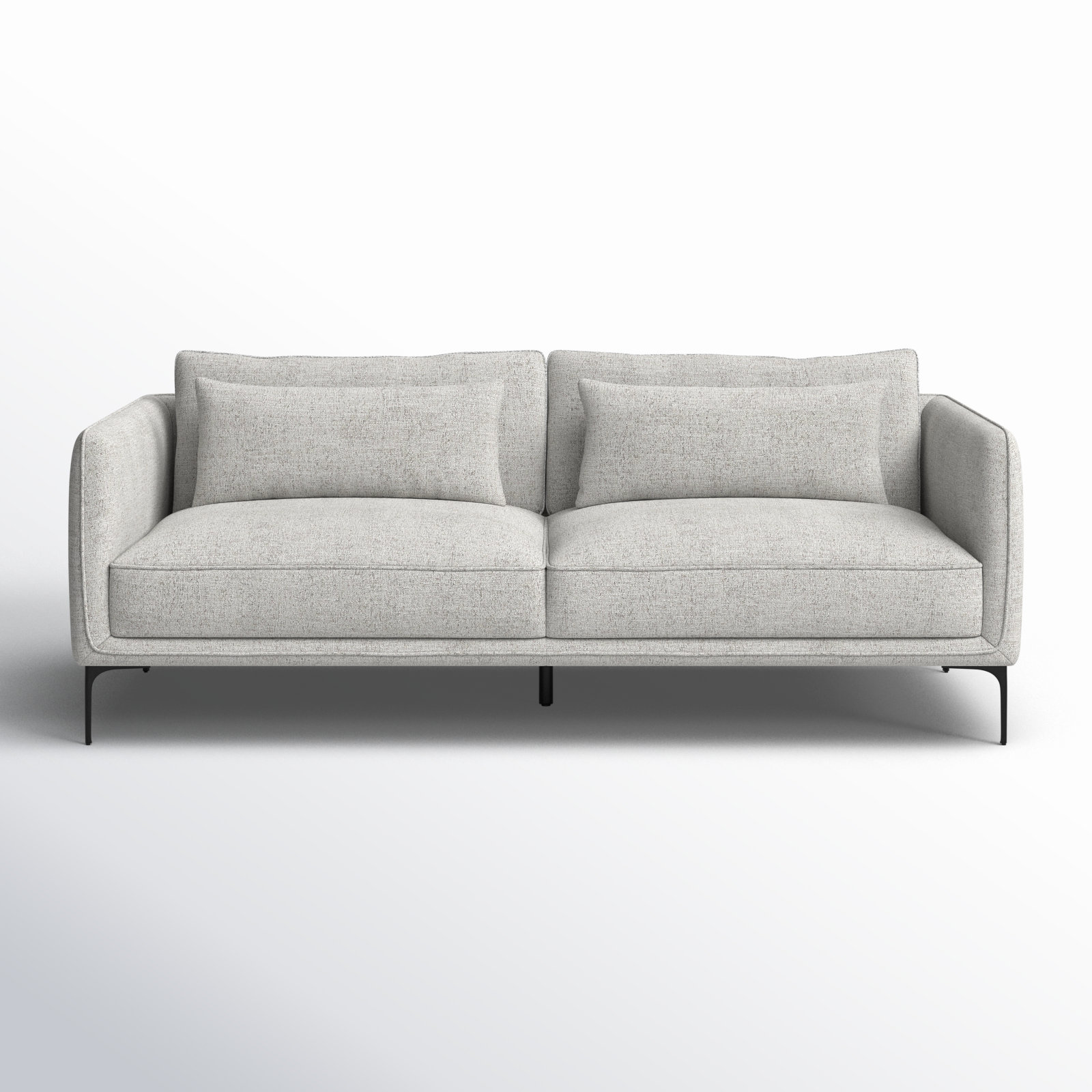 Rae 84'' Upholstered Sofa, Gray Heathered