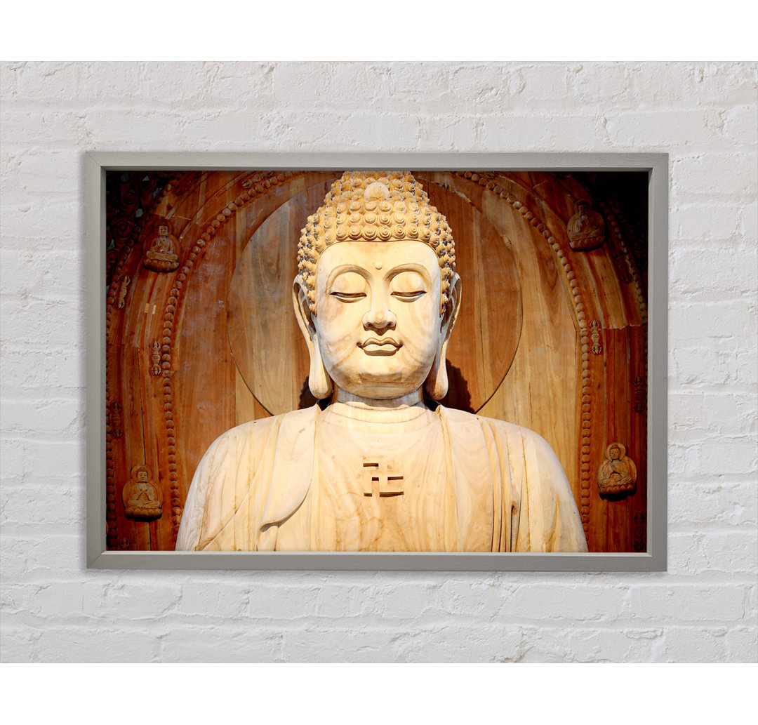 Buddha-Gesicht Statue - Einzelner Bilderrahmen Kunstdrucke auf Leinwand