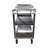 Stainless Steel. 3 Shelf Metal Utility Cart on Wheels with Handle-87212781