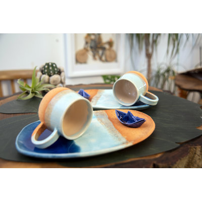 Eddie Ceramic Espresso Cup and Saucer