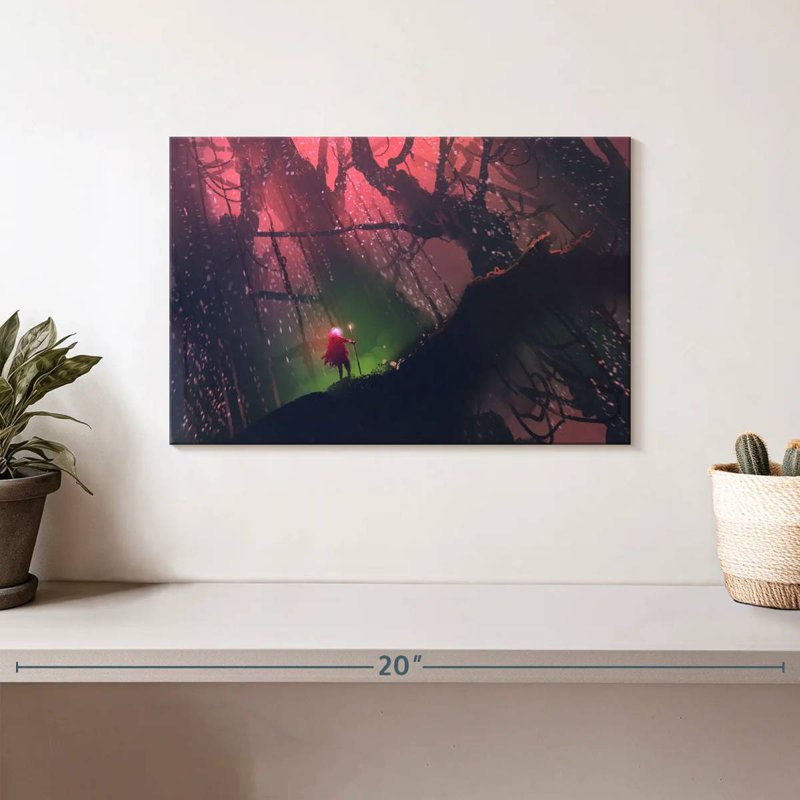 Kelan Wizard In Enchanted Forest, 8" H x 12" W