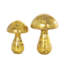  2 Piece  Glass Weathered Mushroom Sculpture Set