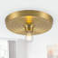 Applique murale 13,8 pouces Mid-Century moderne en or brossé et plafonnier encastré surdimensionné, 1 lumière