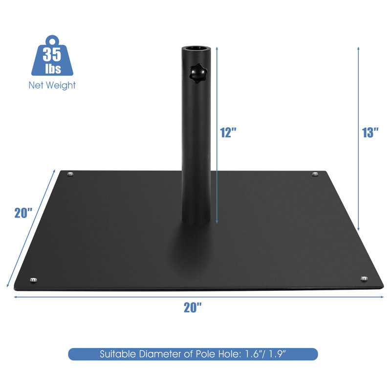 34.7468 Lb. Steel Free Standing Umbrella Base