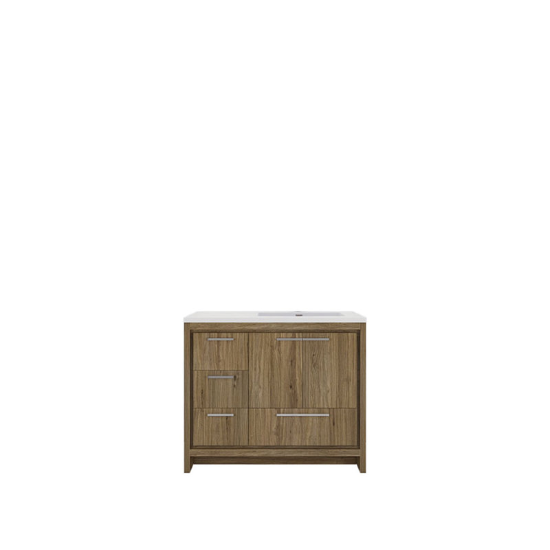 Ensemble de meuble-lavabo simple 41,75 po Eden, Chêne
