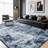 9'X12' Modern Dark Abstract Washable Area Rugs for Living Room Blue-127123436-118330184