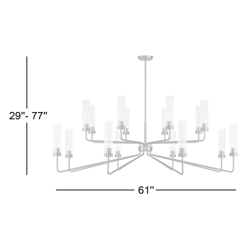 Jonze 16-Light Chandelier, Warm Brass