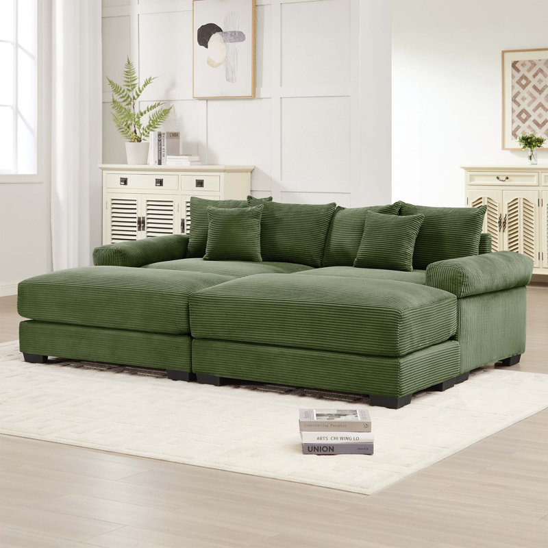 Canapé modulaire surdimensionné de 92 po Cloud, Vert
