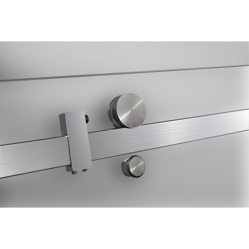Cabine de douche rectangulaire coulissante 60 "x 75" Moselle, Acier inoxydable