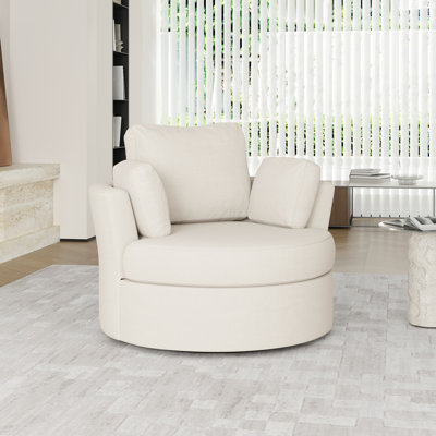 Fauteuil demi-tonneau pivotant l 42,1 po Berey