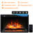 26 in. Recessed Electric Fireplace Inserts with Logs