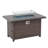 Outdoor Rectangular Rattan Propane Gas Fire Pit Table