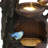 Rain Barrel Pot with Tree and Birds 2.5-Feet Tall Outdoor Polyresin Fountain with Light