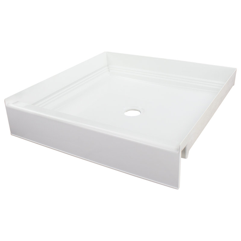 Base de douche à seuil simple l 32 po x p 32 po, Blanc