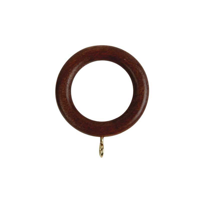 Wood Curtain Rings, 35 cm W x 35 cm D, Rosewood