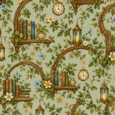 Papier peint auto-adhésif à poser avec des lanternes à motif floral et des lanternes à motif floral vert l 23,6 po x H 118 po auto-adhésif amovible