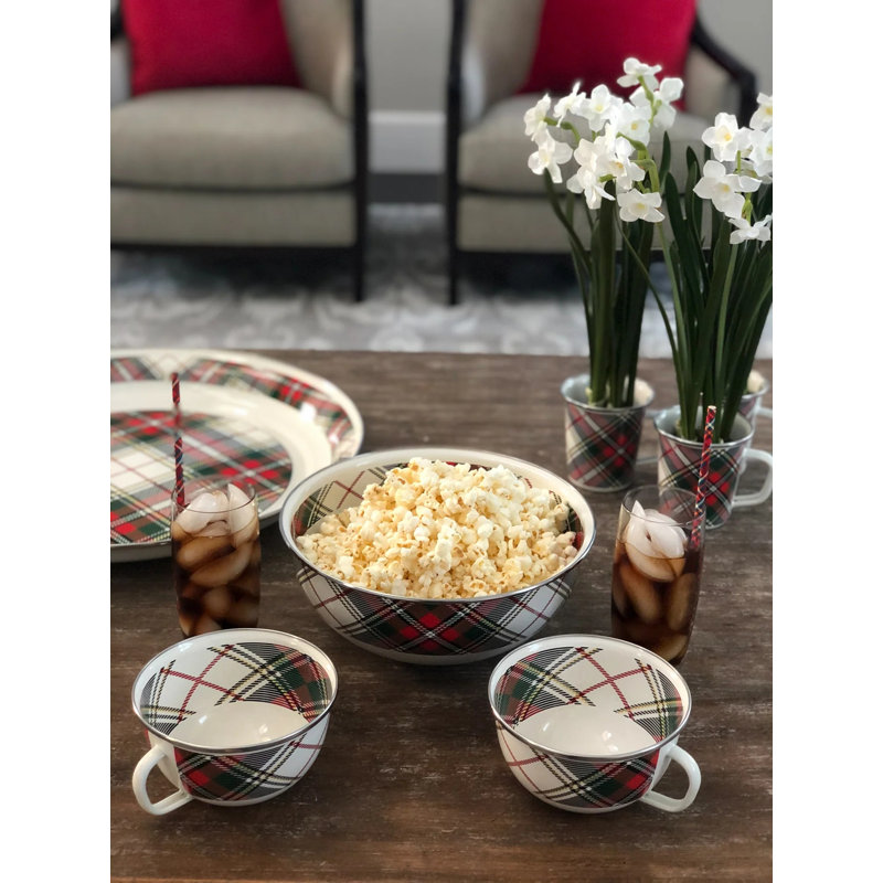 Highland Plaid Popcorn Bowl Gift