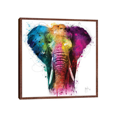 Africa Pop 1 Piece Floater Frame Wall Art on Canvas