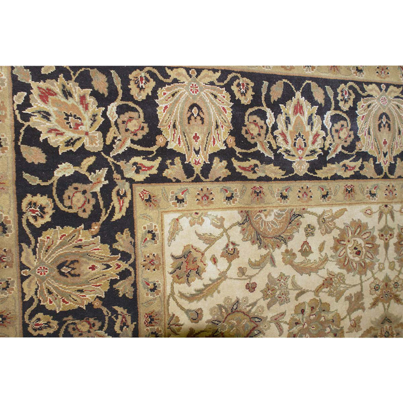 Wool Oriental Area Rug in Ivory