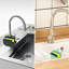 Porte-éponge pour évier de cuisine, support de rangement pour selle en silicone, support pour éponges au-dessus du robinet, panier de rangement pour accessoires de cuisine suspendu