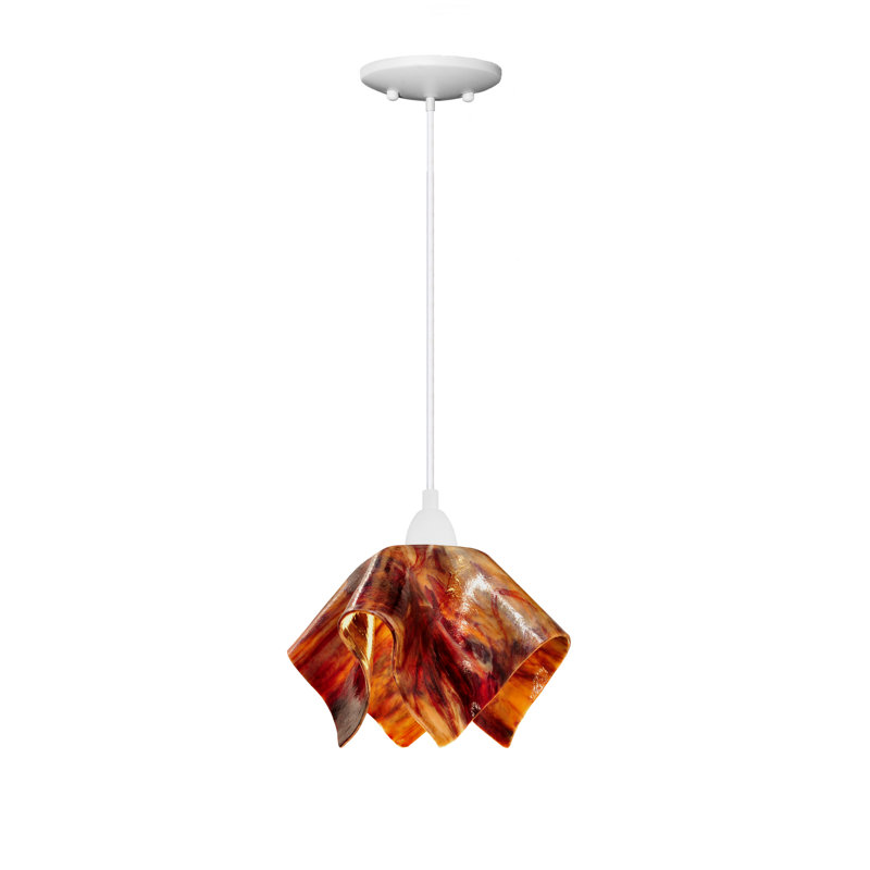 Amergin 1 - Light Unique/Statement Pendant, Small, Begonia, White
