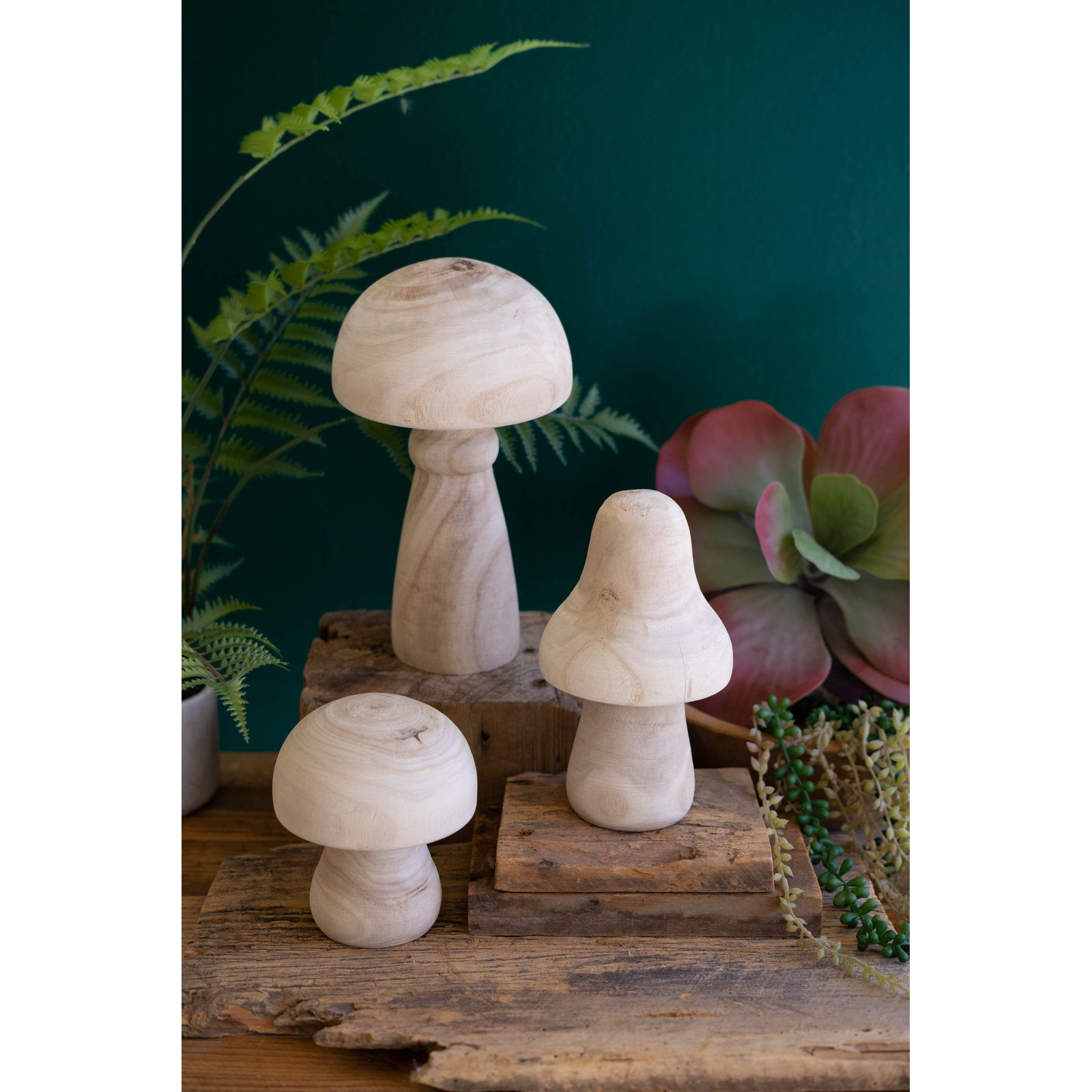 3-Piece Mushroom Sculpture
