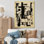 Lithographie urbaine et noire I, reproduction sur toile