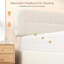 Ensemble de lit plateforme tapissier et de tables de chevet 2 tiroirs Modern Boucle-418463620-418463623