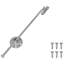 Vidaxl Pull Rod Hinge Silver Metal Hardware Door Gate Cabinet Accessories Home