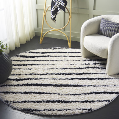 Averian Shag 603 Area Rug In Pink / Ivory