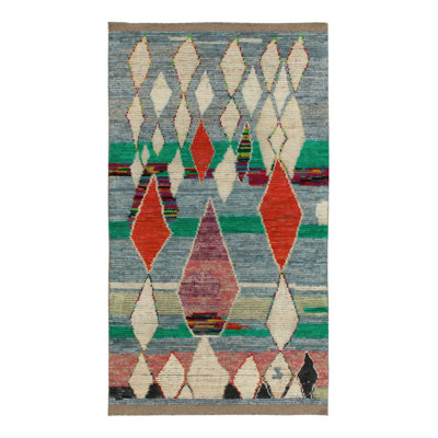 Moroccan Hand Knotted Silk Area Rug