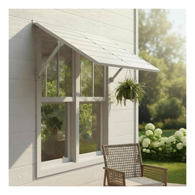 Terrace Metal Awning 4.6 - White