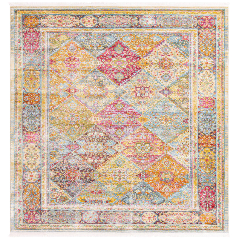Abstract Indoor Rug, Square 8'2"