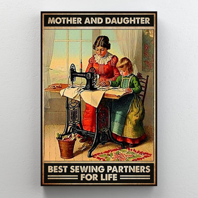 «Hadria Best Sewing Partners For Life», impression sur toile