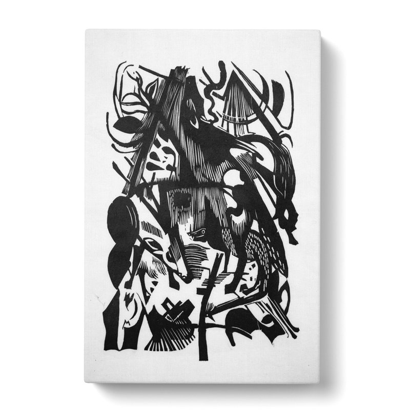 The Wolf by Franz Marc - Wrapped Canvas, 60cm H x 40cm W x 3cm D