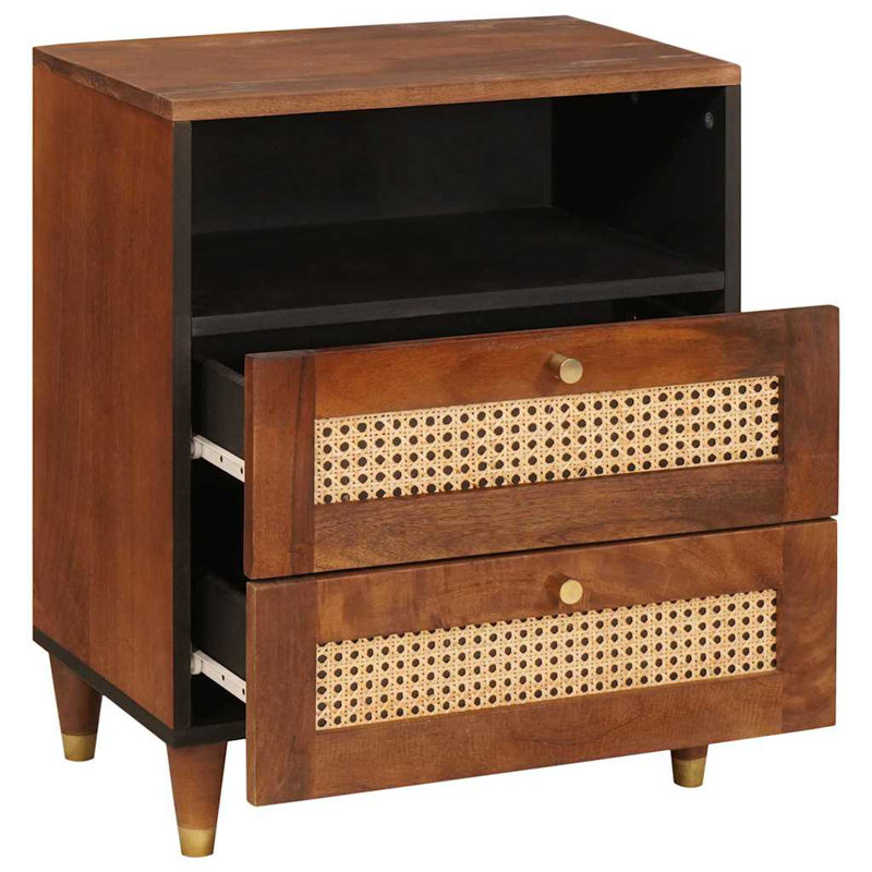 50cm W Solid Wood Bedside Table
