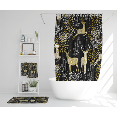 Ludie Polyester Shower Curtain Set