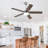 Ceiling Fan With Light For Bedroom, Living Room - Remote Control, 3 Color Dimmable LED & Memory Function, Reversible DC Motor, 1/4/8H Timer
