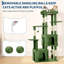 150cm Multi-Level Cat Climbing Tree Cat Tower for Indoor Large Cats, 7 Sisal Posts 2 Cages 2 Balls 4 Perches-1419302305