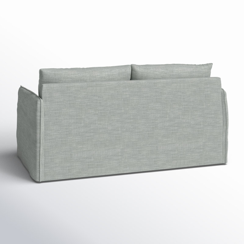 Bellatrix 72'' Slipcovered Loveseat, Bella Cocoa Performance Velvet