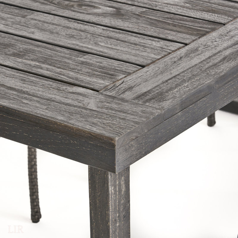 Ensemble repas d'extérieur en bois d'acacia 6 places avec banc