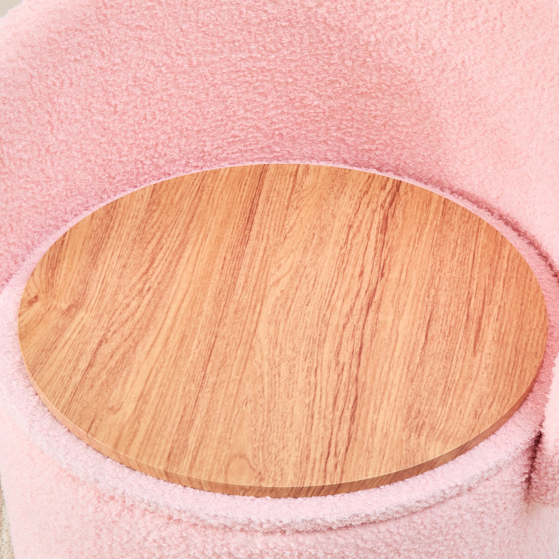 Tabouret de coiffeuse rembourré avec rangement, Rose