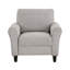 Mobilier de salon moderne avec coussins attachés en tissu texturé de couleur sable transitionnelle moderne-569193386